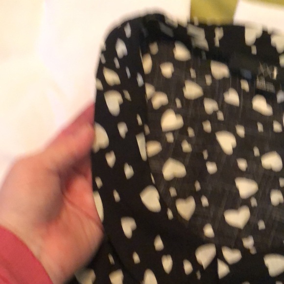 Forever 21 black and white hearts ❤️ dress size L: Pete Pan collar/no sleeves - Picture 16 of 16